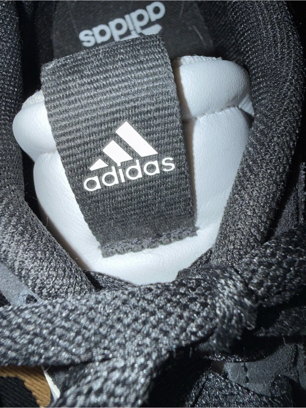 Men’s Adidas Size 8.5 Black Suede Sneakers with White Stripes-EUC